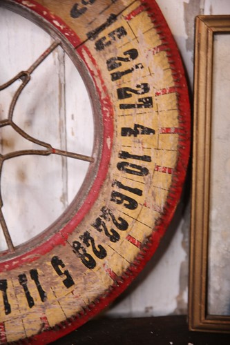 Antique Gambling Roulette Wheel Casino Game Wood Carnival Sign Vintage circus - Picture 4 of 12