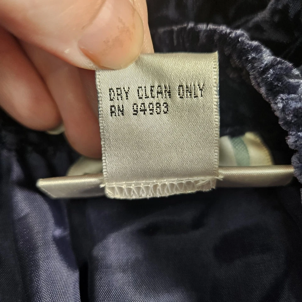 Falda midi para mujer Diane von Furstenberg 2X azul marino mezcla de seda floral terciopelo agotado Foto 4 de 4