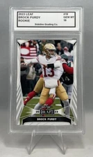 Brock Purdy Rookie Graded 10 Gem Mint 2023 Leaf #19 49ers Star Rookie Card