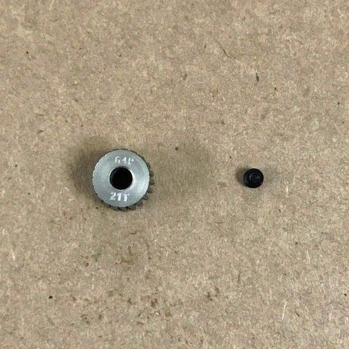 NZHOBBIES 64DP / 64P 21T Aluminum Pinion Gear 3mm Shaft 64-Pitch 21-Tooth - Picture 2 of 4