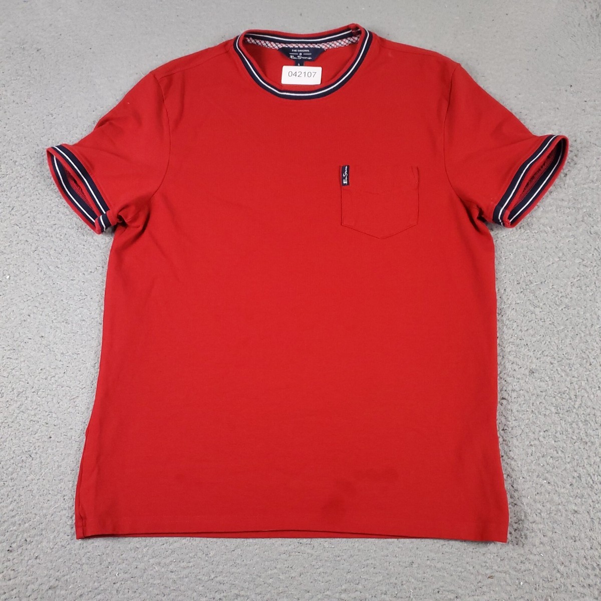 Ben Sherman T Shirt Mens Size Small Red Casual Short Sleeve * | eBay