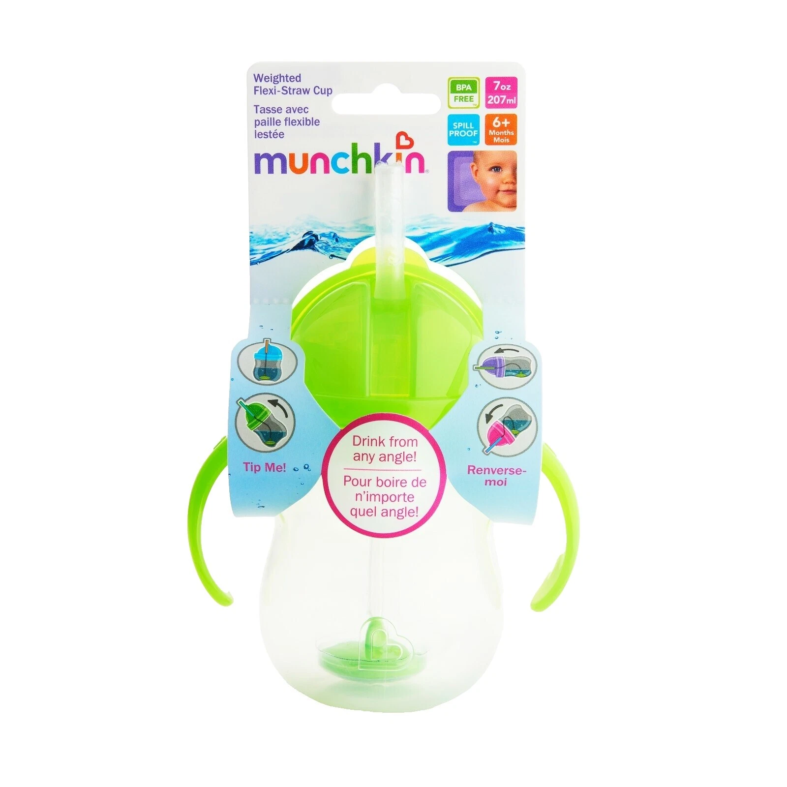 Munchkin 6 个月婴儿吸管吸管杯