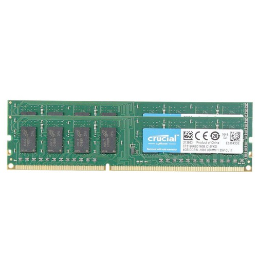 Crucial 8GB(2 x 4GB) Kit 2Rx8 DDR3L 1600MHz PC3L-12800 RAM CL11 Desktop Memory - Picture 3 of 6