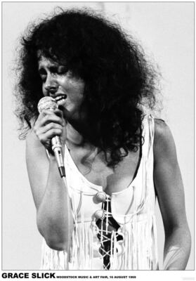 Grace Slick - Woodstock 1969 Poster 24x33.5 inch - Laminated | eBay