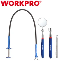 WORKPRO 4PC Telescopic Magnet Pick Up Tool Set Telescoping Inspection Mirror Set