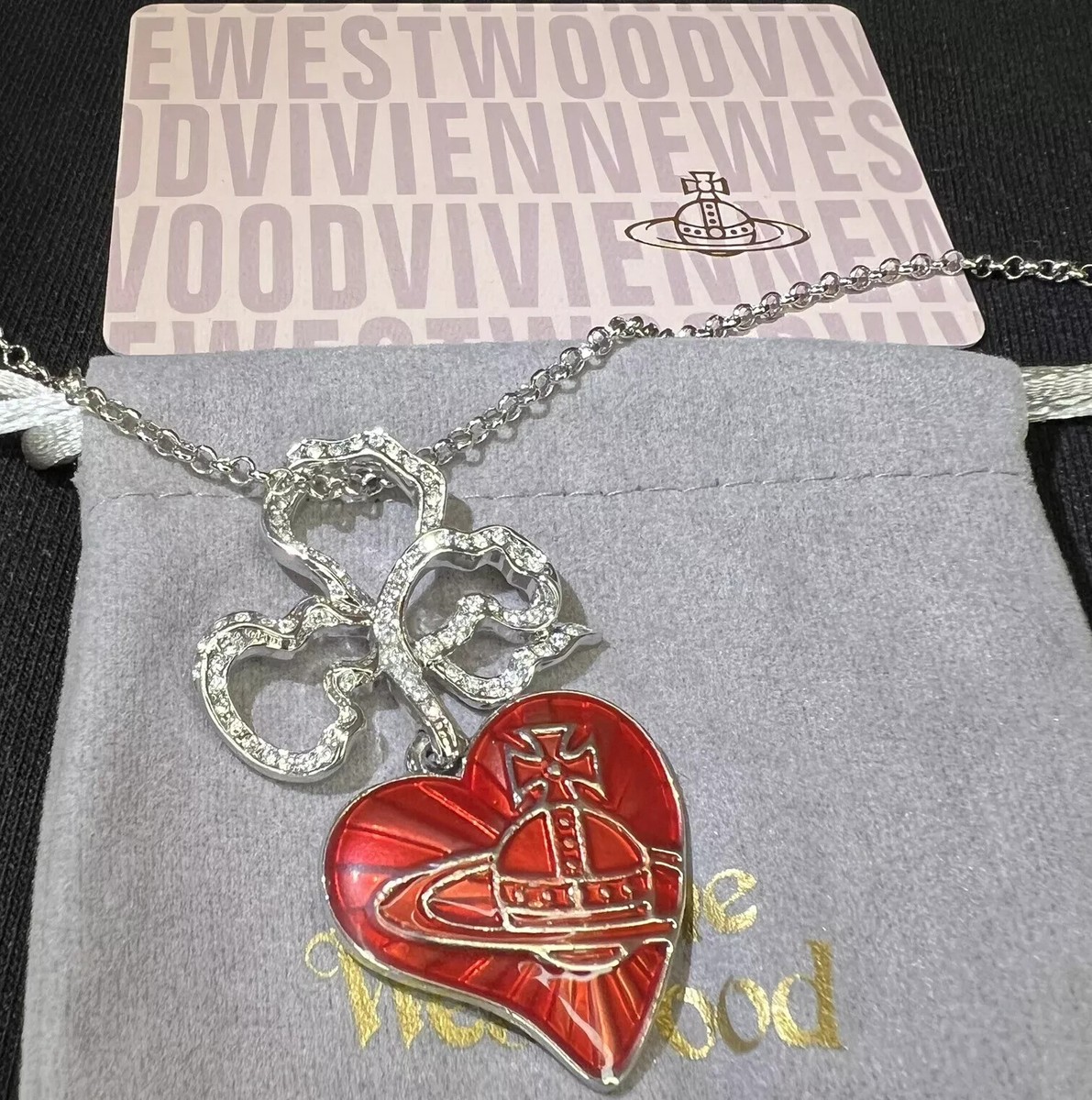 Rare～Vivienne Westwood Vintage Style Red Heart with Flower