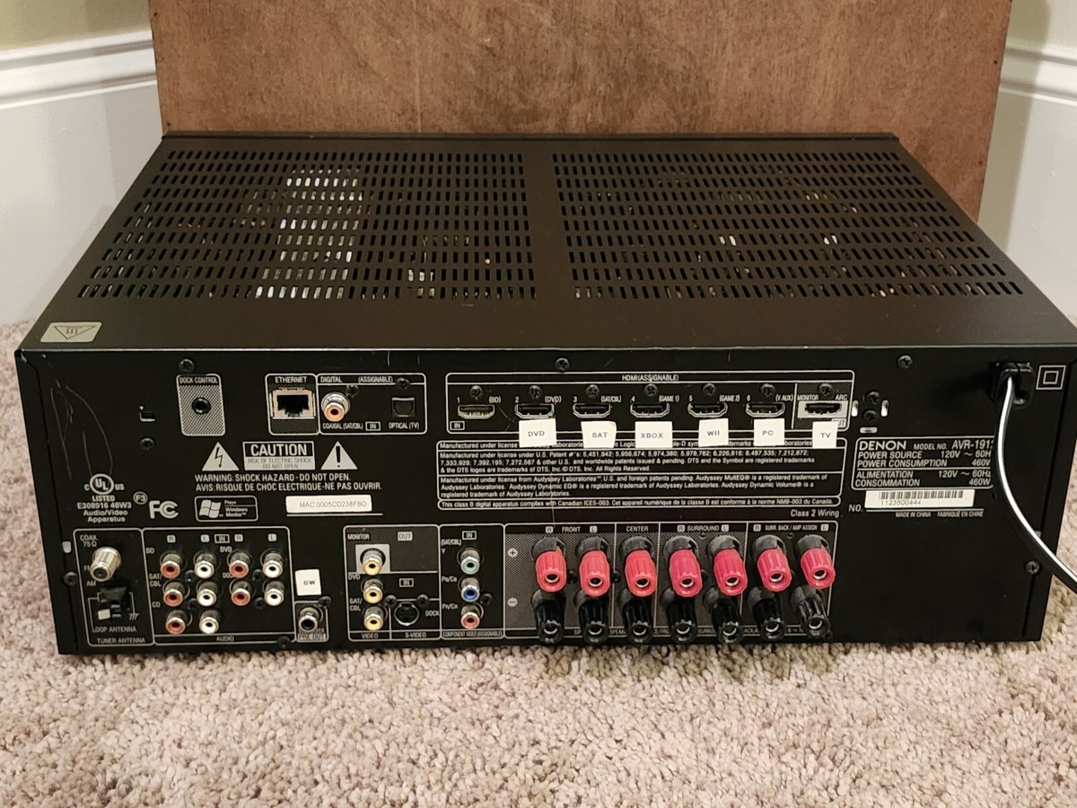 Denon AVR 1912 7.1 Channel 125 Watt Receiver for sale online Denon AVR 1912 7.1 Channel 125 Watt Receiver for sale online