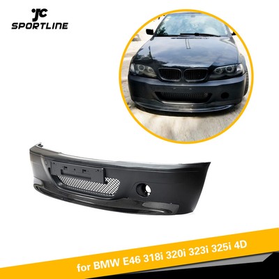 Front Bumper Body Kit W Carbon Front Lip Fit For Bmw E46 3i 325i 330i 98 04 Ebay