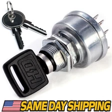 Ignition Switch w/Keys for John Deere ZTrak 717 717A 717E 727 727A + Molded Key