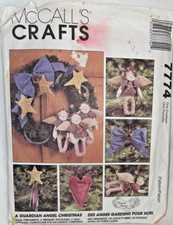 McCalls Pattern 7774 Xmas Craft Angel Star Ornament Stocking Tree Skirt Wreath