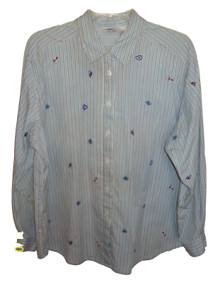 Stephanie K Koret BUTTON DOWN Blouse STRIPED Tiny