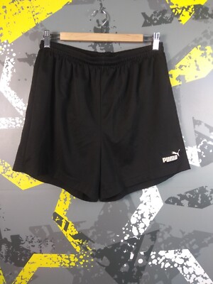 Puma Vintage Football Soccer Shorts Black 90s 00s Polyester Mens Size XL  ig93
