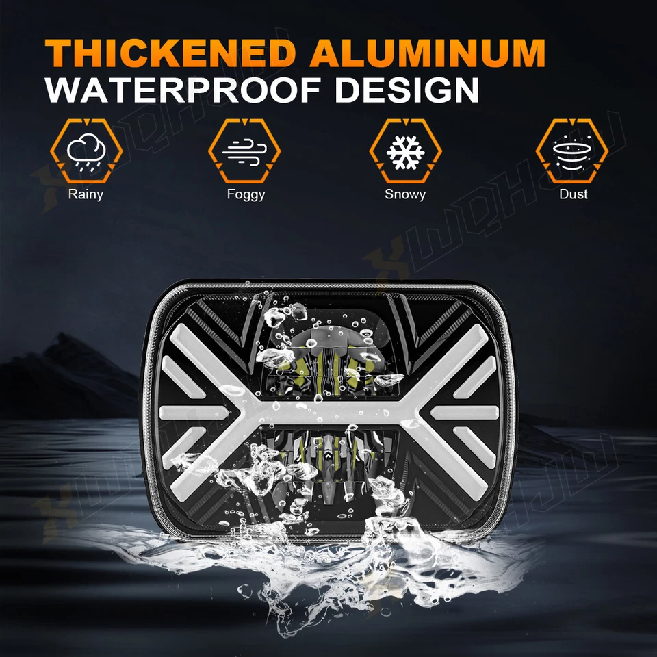 Par de faros LED redondos de 7 pulgadas haz alto/bajo para Datsun 240Z/260Z/280Z/280ZX Foto 3 de 4