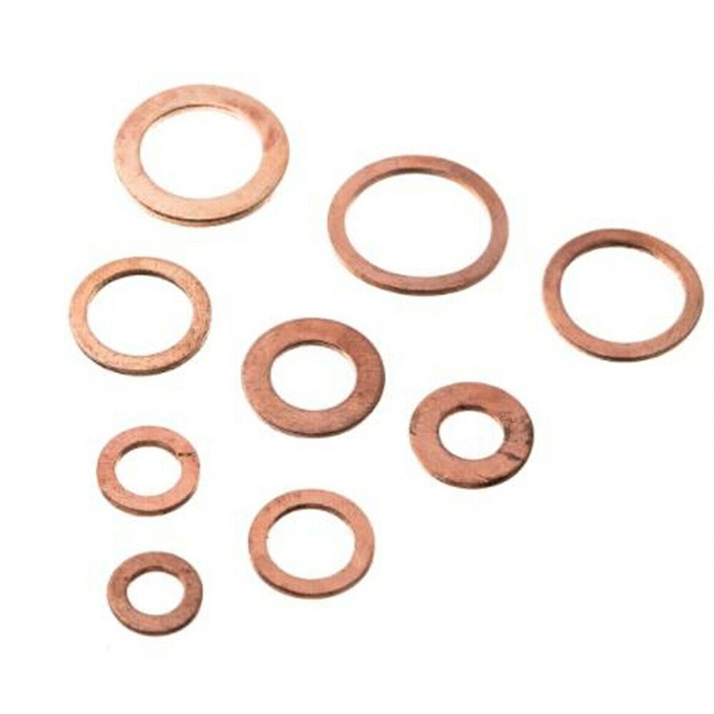Comprehensive 200PC Boxed Engine Oil Drain Plug Copper Crush Washer