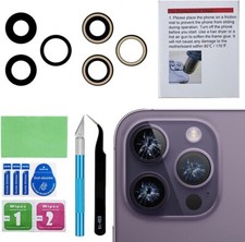 3pcs 14 Pro Back Rear Camera Sapphire Glass Lens Replacement for iPhone 14 Pro