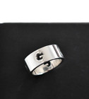 🆕️GUCCI SIGNATURE LOGO CUTOUT .925 STERLING SILVER BAND Ring 14 US-6.75