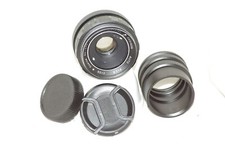 Objectif M42 MACRO 55mm f2,8 COSINON modifié avec 3 bagues allonges et bouchons_