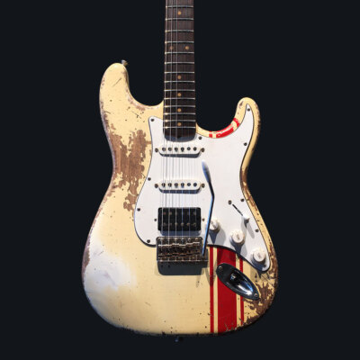 FRANCHIN Mercury guitar Racing Stripe Relic Aged Nitro S-Style *MADE TO ORDER