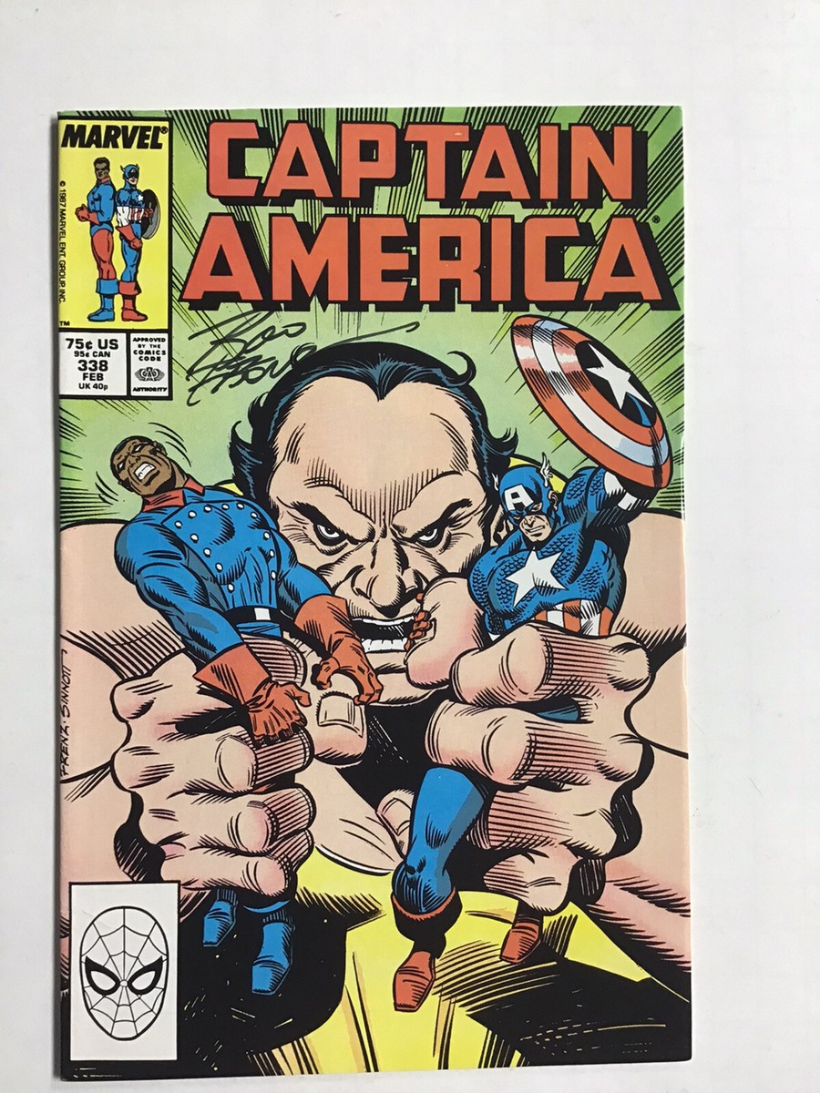 Captain America #338 ~ SIGNED BY RON FRENZ High Grade 9.2 Marvel