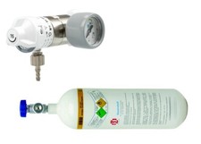 Sauerstoffflasche med. 2 l mit Druckminderer SET S medizinischer Sauerstoff 