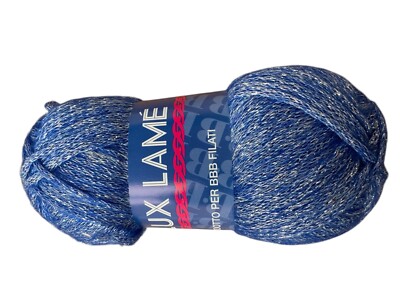 7 Knäuel - BBB Garn - Lux Lamè - Farbe 410 Hellblau