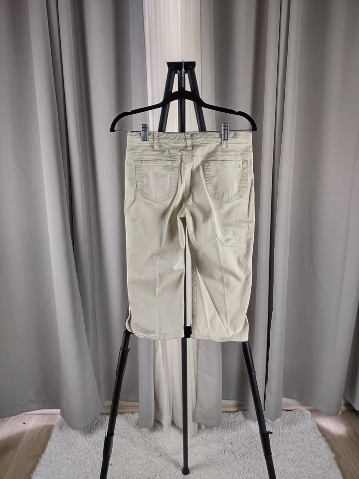 Pantalones capri Gap Kids algodón elástico tostado, beige, caqui, talla 10+ Foto 3 de 4