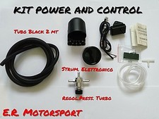 KIT POWER AND CONTROL Regolatore Pressione Turbo Manometro 7 colori Kit BLACK