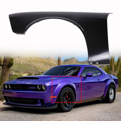 Replacement FRONT FENDER Left Side For 2008-2022 Dodge Challenger Primed Black