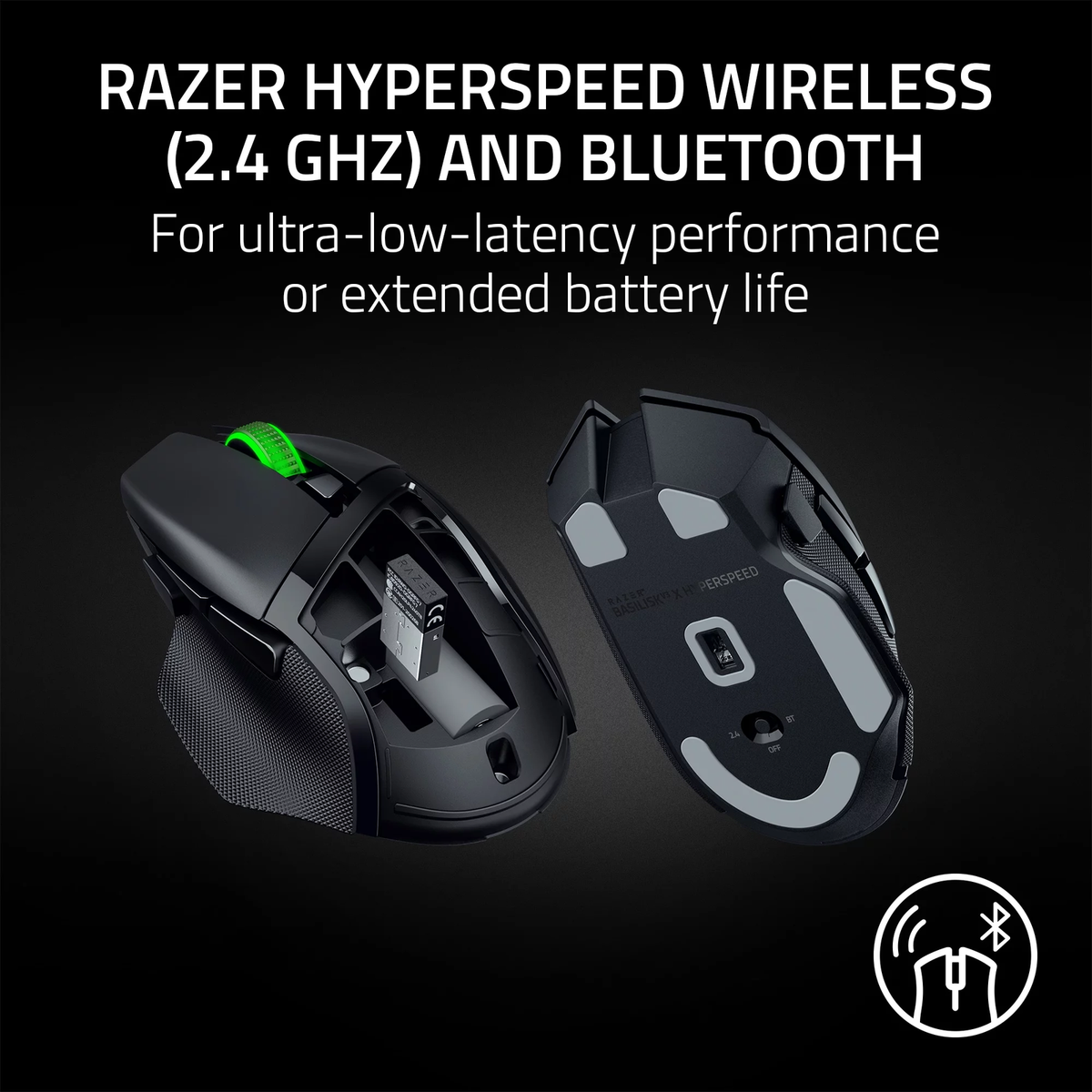 Basilisk V3 X Hyperspeed Wireless Gaming Mouse for PC, RGB Chroma