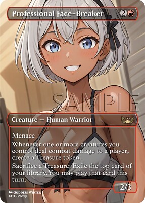 MTG - Professional Face-Breaker - Fanart Borderless Style - EDH / Playtest