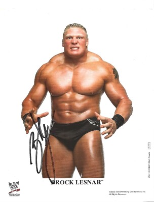 スポーツ選手 Brock Lesnar &hogan autograph Brock Lesnar 10x8 Promo Signed Reprint wwe ufc Photo Preprint Rare