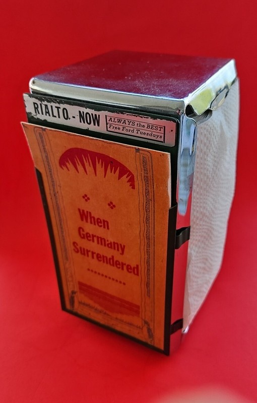 Vintage MOVIE THEATRE AD  Napkin Dispenser Diner 