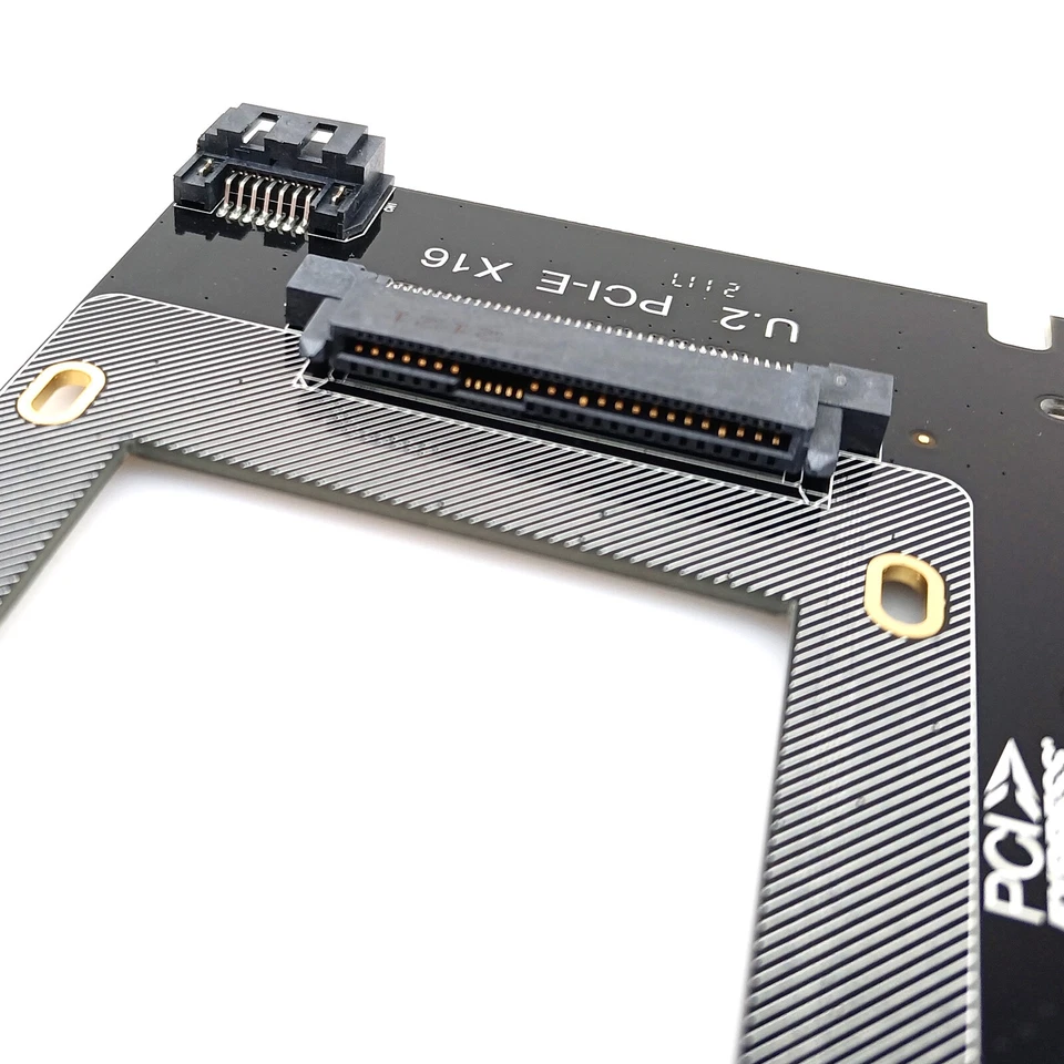 U.2 to PCI-e Adapter 2.5" SFF-8639 NVme SATA SSD Drive Converter Board Bracket - Image 2 of 4