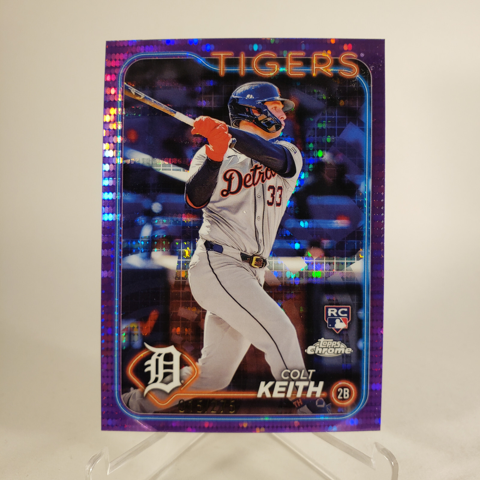 2024 Topps Chrome Colt Keith 2 Purple Sonar Refractor /275 RC