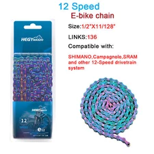 KMC E12 E-Bike 12 Speed ebike Chain 130/136L SUMC MTB/Road/City Electric Bike US