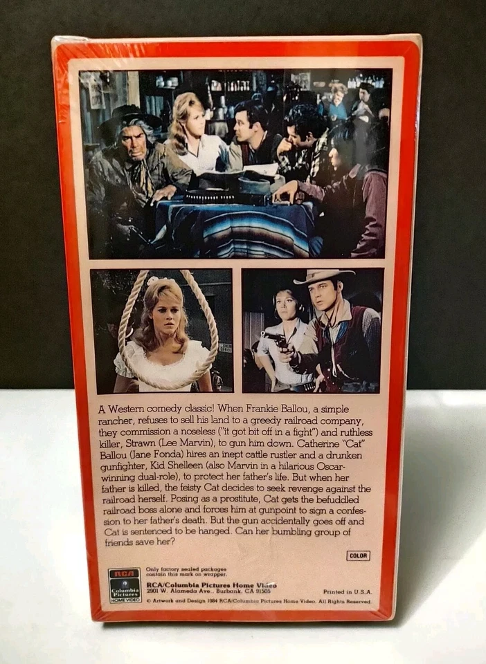 "Cat Ballou" (1965) Sealed And New Western/Comedy VHS 1984 Release - Image 3 of 4
