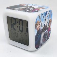 Elsa & Anna 7 Color Chang Night Light Digital Alarm Clock #03
