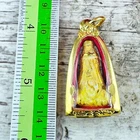 Pidta Closed Eye Leklai SuWanRaCha Yellow Gold Gambling Yantra Thai Amulet 18228