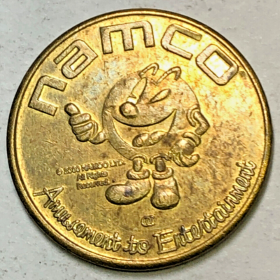 Namco Amusement to Entertainment Brass Arcade Automatic Coin Token