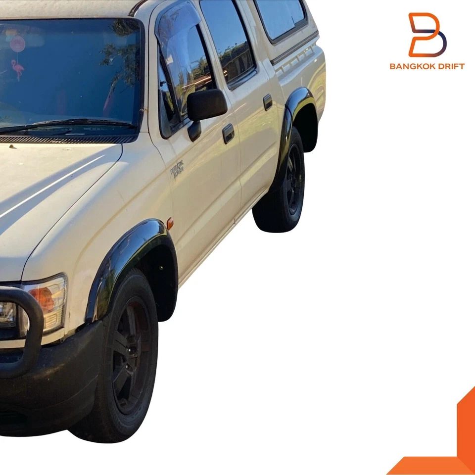 4 PUERTAS 3" NEGRO MATE GUARDABARROS BROTES APTOS PARA TOYOTA HILUX MK4 MK5 97-04 LN167 LN145 Foto 2 de 4