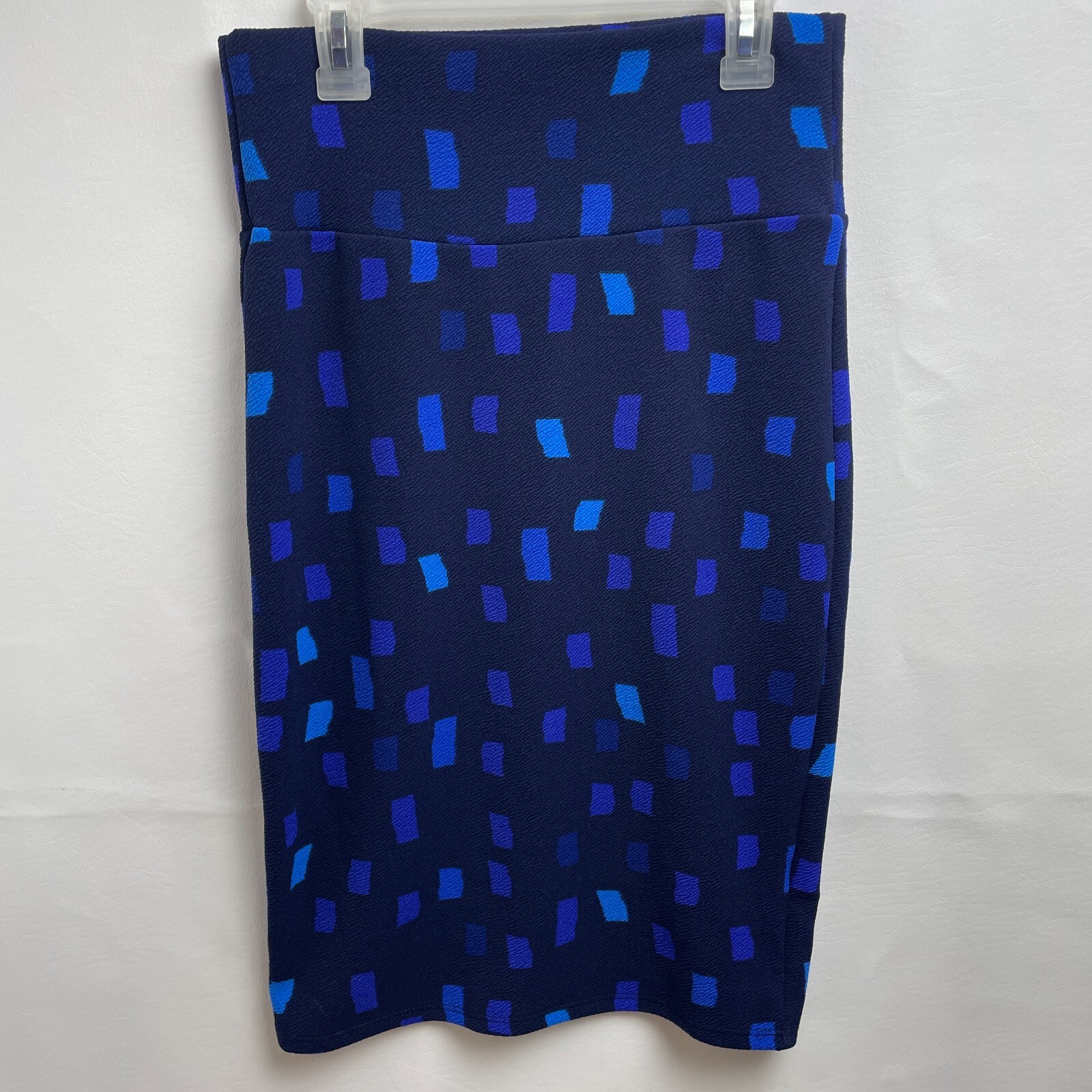 LulaRoe Skirt Womens XS Blue Geometric Short A-Line Style
