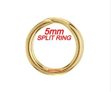5mm OD 3.75mm ID 14k Solid Yellow Gold Round Split Jump Ring Charm 4.9mm USA