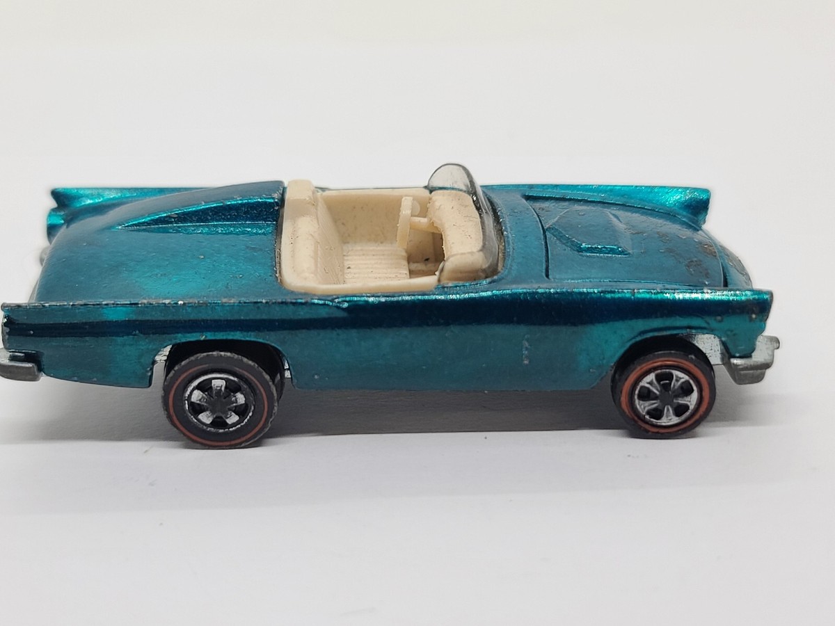 Vintage 1968 Mattel HOT WHEELS Redline 57 Bird TW Rare Aqua Teal