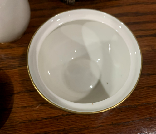 Eschenbach Creamer & Sugar Bowl Set White Porcelain Gilt Gold Accent... - Picture 3 of 9