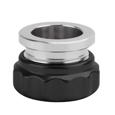 1"/25.4mm Aluminium Alloy Weld On Filler Neck And Cap Oil,Fuel,Water Tank Black