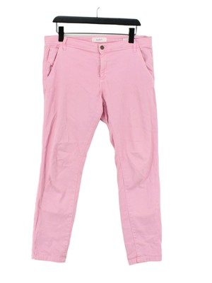 Ba&sh Damen Jeans UK 14 Rosa Baumwolle mit Elasthan Skinny