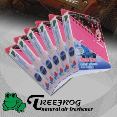 6 X Tree Frog Cherry+Squash Mixed Natural Extreme Car Air Freshener Fresh Box