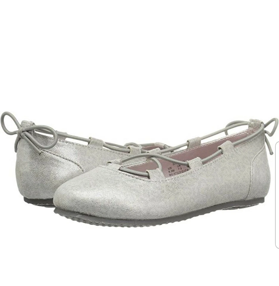 Stride Rite Julia Silver. Niño pequeño talla 7 Foto 2 de 2