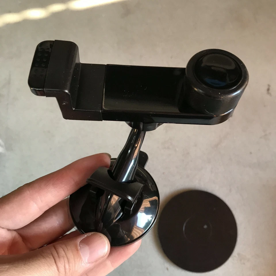 Adjustable Cell Phone Car Mount Hand Free with Suction Cup For Windshield Black - Image 4 of 4