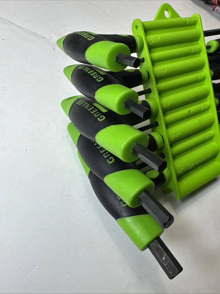 Greenlee 0254-40 9-Piece T-Handle Hex Key Wrench Set, Missing 3/32” - Image 2 of 4